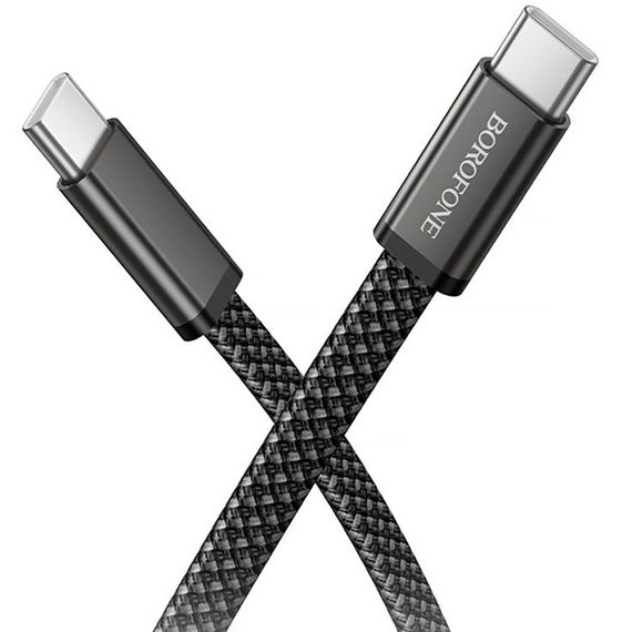 Дата кабель Borofone BX124 Peace Type-C to Type-C 60W (1m) Black | Зображення 2