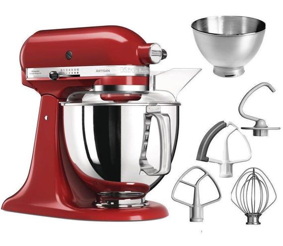 Міксер планетарний настільний KitchenAid Artisan з чашею 4.8 л 5KSM175PSEER з двома чашами Червоний | Зображення 5