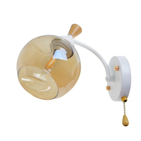 Бра настенное накладное в спальню BL-586W/1 E27 WH+BR | Зображення 1