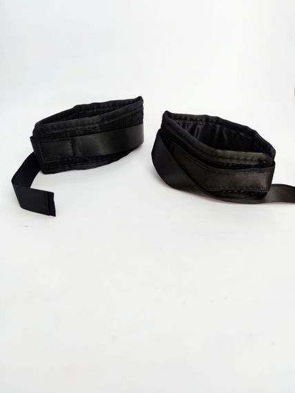 М'які Наручники з пов'язкою на очі DS Fetish Handskaff with blinfold black | Зображення 3