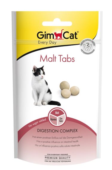 GimCat Every Day Malt Tabs вітаміни для покращення виведення шерсті у котів, 40 гр