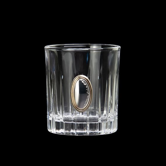 Набір для горілки "LEADER" 6 чарок 80мл, графін 750 мл, чистий кришталь, зображення зі срібла з позолотою | Зображення 2