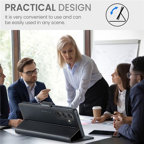 Кожаный чехол-книжка Retro Case для Samsung Galaxy A35 цвет Черный | Зображення 5