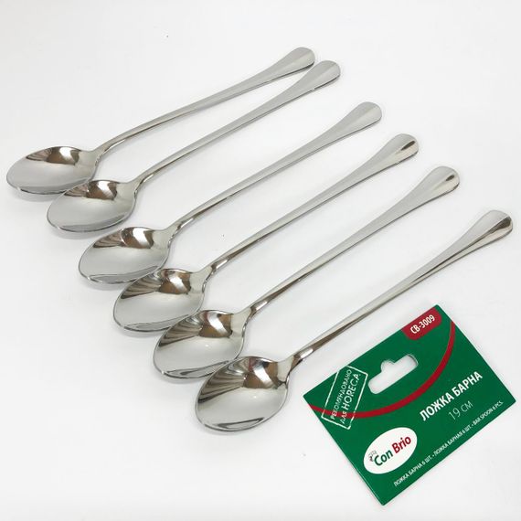 Набір барних ложок Con Brio CB-3009 6 шт AQ-48 | Зображення 3