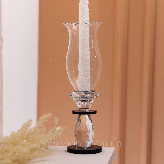 Підсвічник скляний 7×25.5 см підсвічник декоративний келих на ніжці HP-4-1S | Зображення 3