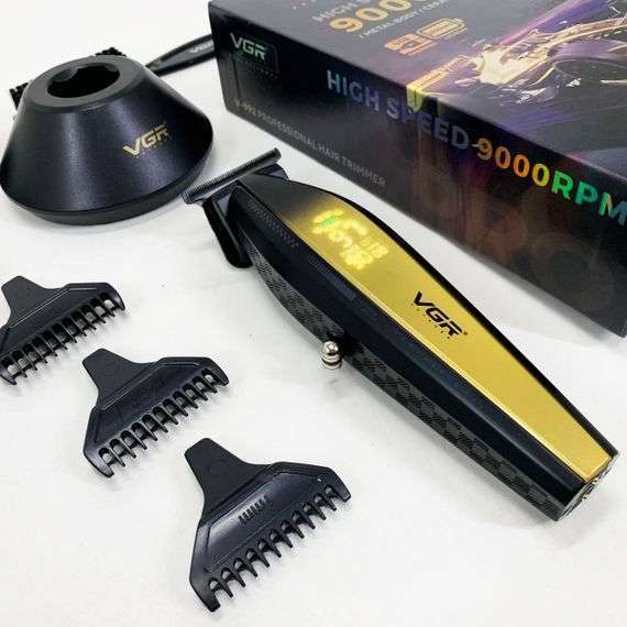 Беспроводной профессиональный триммер для мужской стрижки VGR V-992, Набор машинок для стрижки JY-54 | Зображення 8