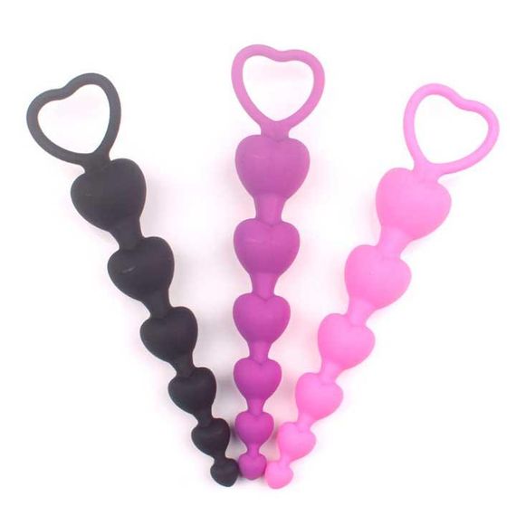 Силиконовая анальная пробка "Тыква" - Розовый - 18,5*1-3,5 см – Анальные игрушки | Зображення 2