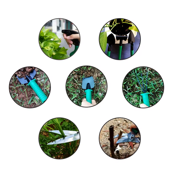 Садовий набір інструментів 10 в 1 з валізою для саду та городу, для роботи з декоративними рослинами | Зображення 4