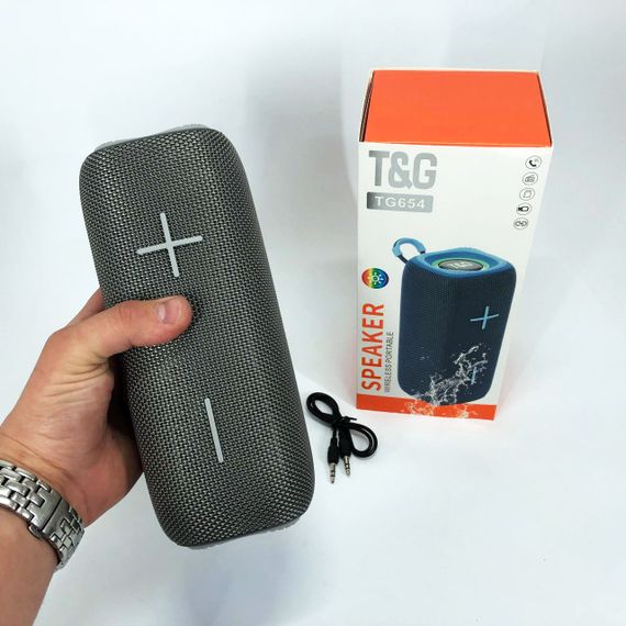 Портативна колонка Bluetooth TG654 8W з підсвічуванням, Бездротова колонка портативна потужна. Колір: сірий | Зображення 2