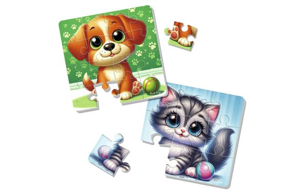 М'які пазли "Котик та песик" VT1102-37 Vladi Toys | Зображення 1