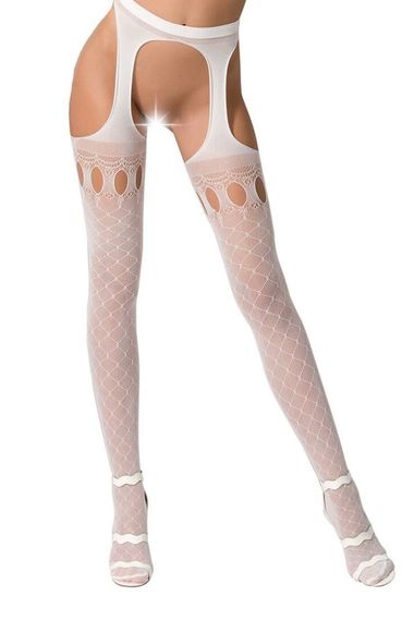 Колготки-бодистокинг Passion S024 Белый S/M/L