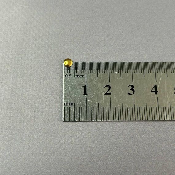 10г - Металострази термоклейові, монетка 4,5 мм - золото жовте | Зображення 1