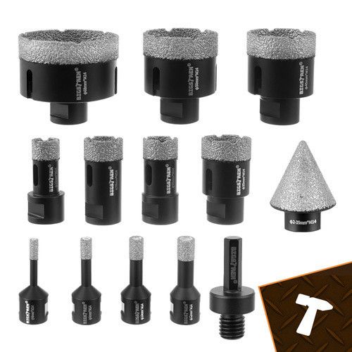 Набор профессиональных алмазных коронок 13 штук Bigstren 27012 | Зображення 4