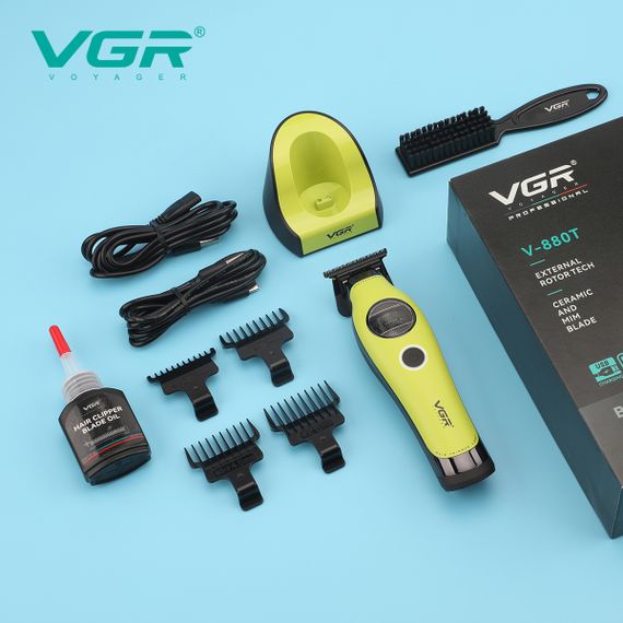 Профессиональная аккумуляторная машинка Аккумулятор VGR V-880T, Машинка для стрижки хорошая WU-63 | Зображення 2