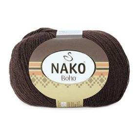 Шкарпеткова пряжа Nako Boho, коричневий 12536