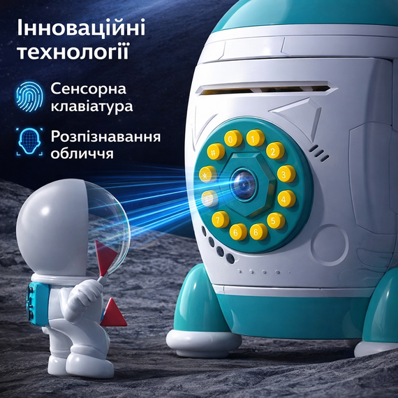 Сейф-копилка Ракета зі звуковими та світловими ефектами 852A Музична скарбничка з унікальним дизайном | Зображення 2