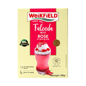 Суміш для молочного напою-десерту з ароматом Троянди  Falooda Rose Mix Powder 200г Weikfield 8901808004769