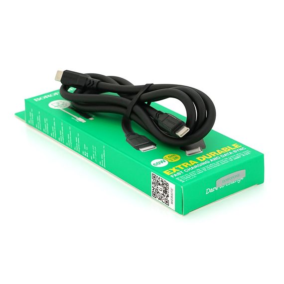 Кабель Borofone BX81, Type-C-Type-C, 3A, довжина 1м, Black