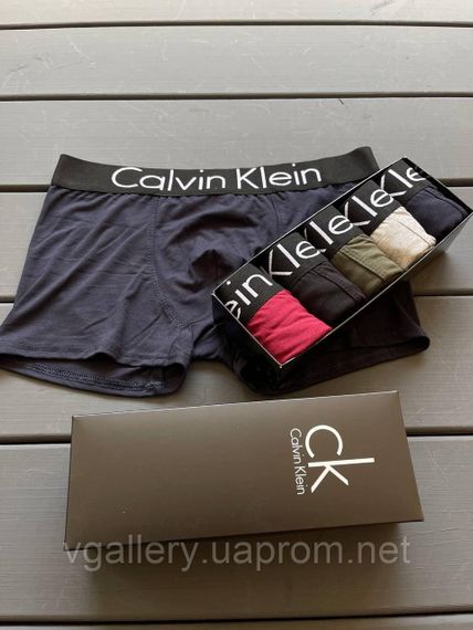 Мужские Трусы CK Black Steel Modal, мужские трусы Кельвин Кляйн c черныйм поясом, летний вариант Модал Премиум