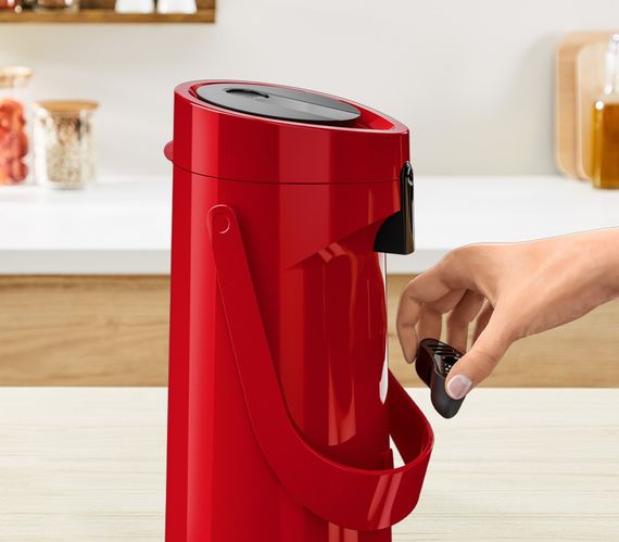 Термос Tefal Ponza Pump, 1.9л, пластик, скло, червоний (K3140314) | Зображення 8