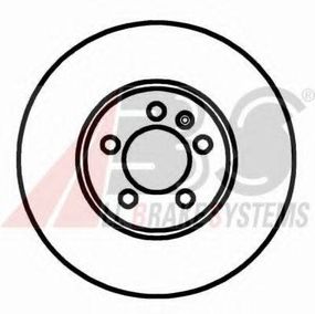 Диск гальмівний AUDI A3, SEAT TOLEDO, SKODA FABIA, OCTAVIA, VW передн., вент. (вир-во ABS) A.B.S. 16882 на SEAT IBIZA V (6J5, 6P5)