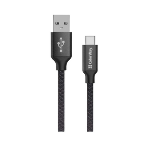 Кабель USB Type-C ColorWay CW-CBUC008-BK 2,4A 2м чорний
