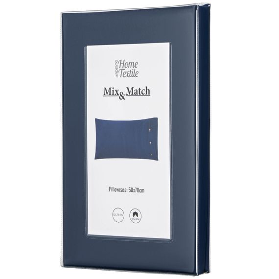 Наволочка Ardesto Mix&Match, 50х70см, 100% бавовна, сатин, синій (ART5070PCN) | Зображення 1