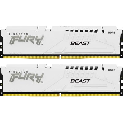 Модуль памяти для компьютера DDR5 32GB (2x16GB) 6800 MHz Beast White Kingston Fury (ex.HyperX) (KF568C34BWK2-32)