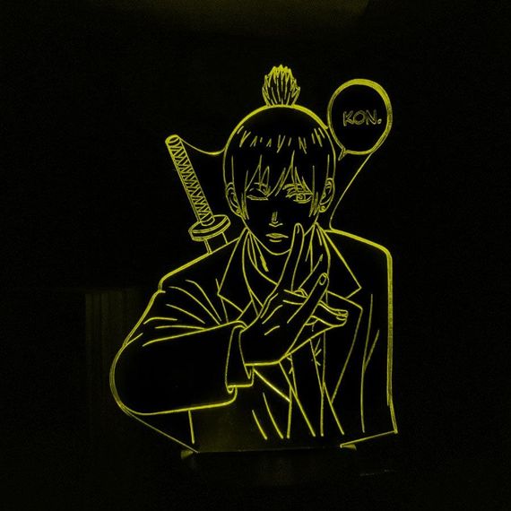 Акриловий світильник-нічник Aki Chainsaw Man жовтий tty-n002140