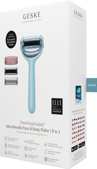 Ролик для голкової мезотерапії обличчя та тіла GESKE MicroNeedle Face&Body Roller 9в1 turquoise | Зображення 7