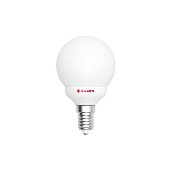 LED лампа E14 4W(360Lm) 4000K Electrum шар PA LB-5 алюпласт. корп. A-LB-1808 | Зображення 1