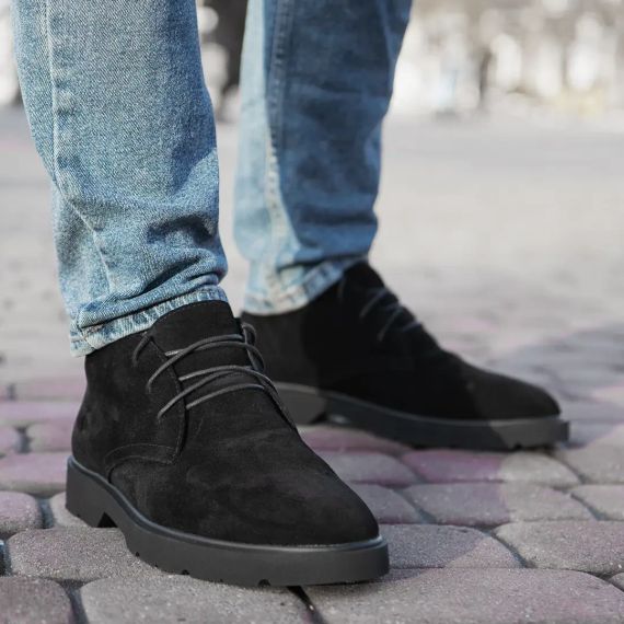 Замшеві зимові черевики для чоловіків із хутром 41 розмір | Зображення 4