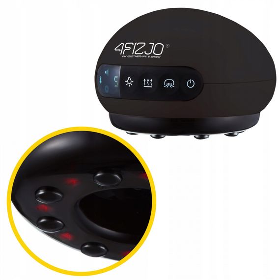 Масажна вакуумна банка 4FIZJO акумуляторна з ІЧ прогріванням 4FJ0517 Black (P-5907739318695) | Зображення 5
