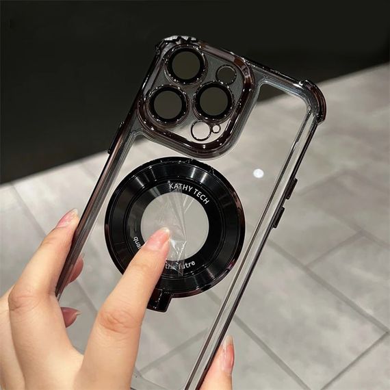 Силіконовий чохол з кільцем для iPhone 14 Plus колір Чорний | Зображення 2