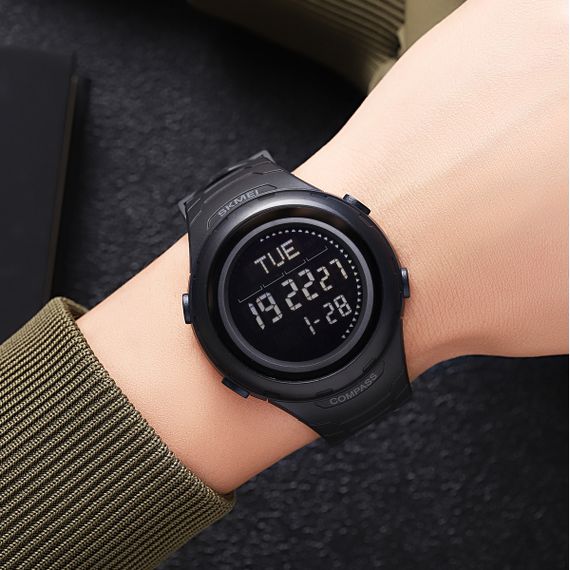 Чоловічий годинник Skmei 2166BKBK Black-Black + Compass | Зображення 3
