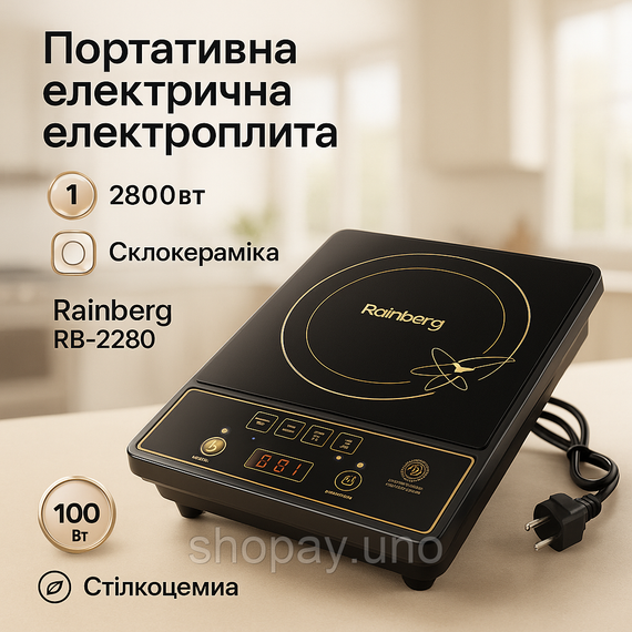 Удобная плита для кухни Rainberg, Настольные плиты для дома Электрическая плита приготовления пищи TC-32