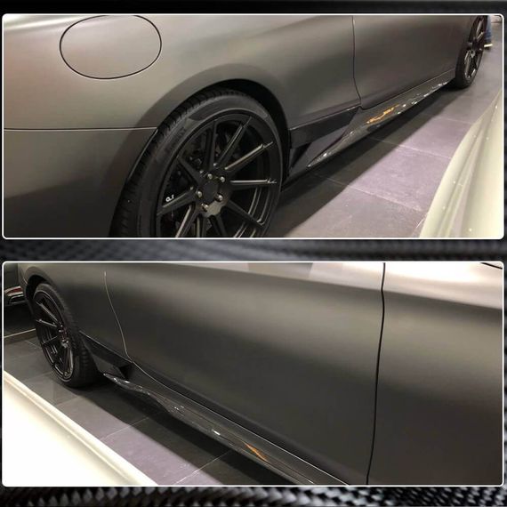 Бокові накладки (для AMG-Line 2015-2018, Карбон) для Mercedes S-class C217 Coupe рр | Зображення 2