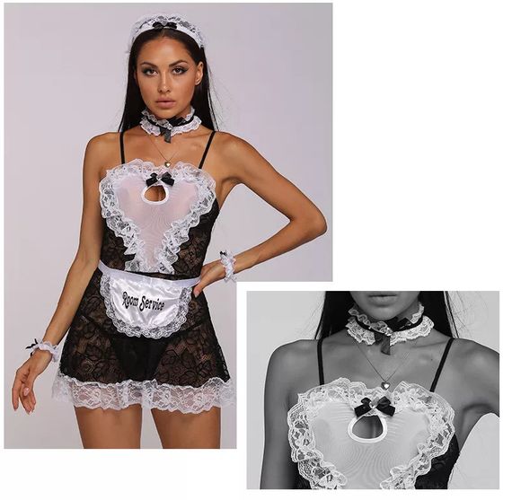 Сексуальний костюм покоївки. Один розмір (S/M/L) | Зображення 4