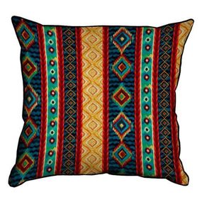 Подушка с мешковины Орнамент из линий 45x45 см (45PHB_15NGETN023_BR)