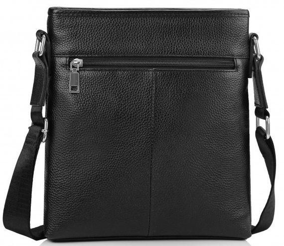 Чоловіча сумка з натуральної шкіри Tiding Bag чорна | Зображення 2