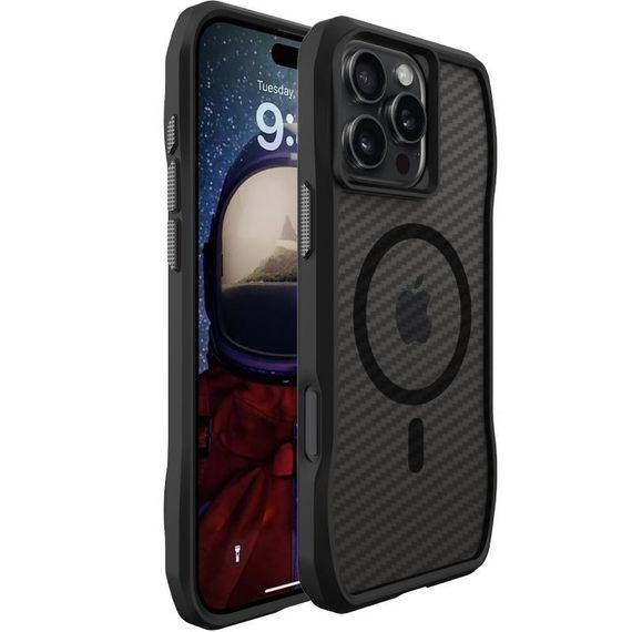 Чехол TPU Space Octagon with MagSafe для Apple iPhone 16 Pro (6.3") Carbon Black