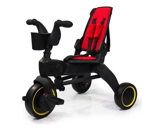 Складаний велосипед-трансформер 7в1 Tri-cycle PA66 | Реверсивне сидіння 360°, батьківська ручка, компактний для літака Червоний | Зображення 3