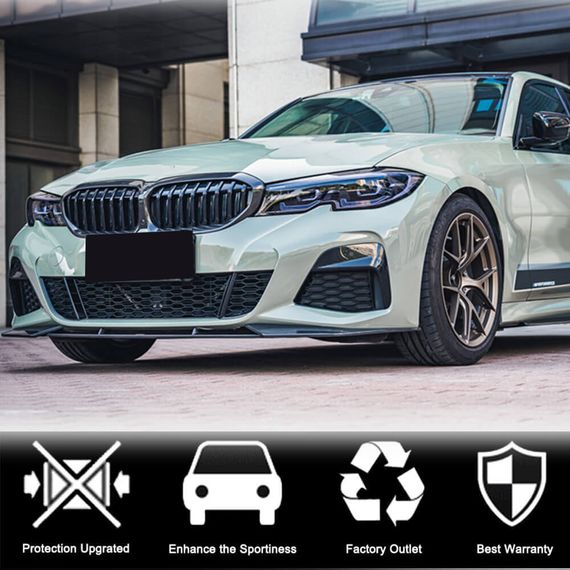 Накладка на передній бампер Lip SC-Style (для M-Sport 2018-2022, Карбон) для BMW 3 серія G20/21 2018- рр | Зображення 2