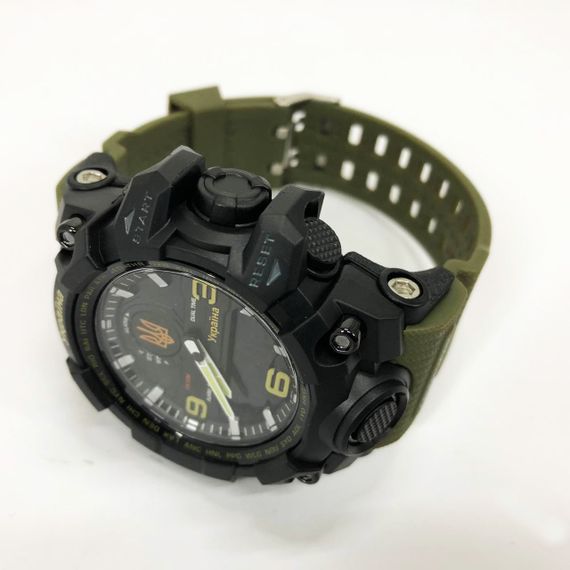 Часы наручные мужские SKMEI 6851/1586AG, Военные мужские наручные часы зеленые, Часы спортивные | Зображення 3