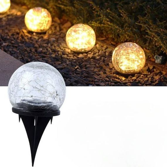 Светильник шар садовый светящийся на солнечной панели