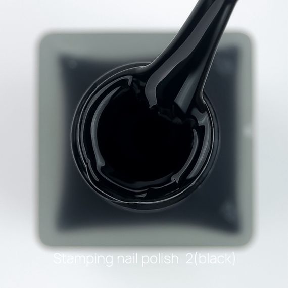 Лак для стемпинга Crooz №02 (черный) 6мл | Зображення 2