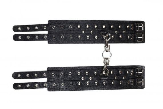 Оковы Leather Double Fix Leg Cuffs, Black sexstyle | Зображення 1