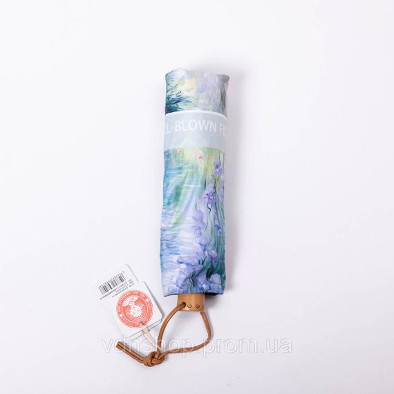 Парасолька механічна з принтом надійна з поліестеру діаметр 99 см Блакитна HP-23-3BL | Зображення 2