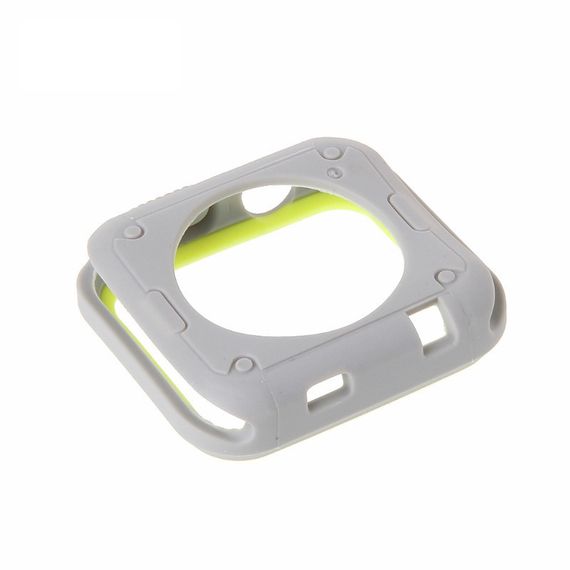 Силіконовий захисний корпус Primo для Apple Watch 42mm - Grey / Yellow | Зображення 5