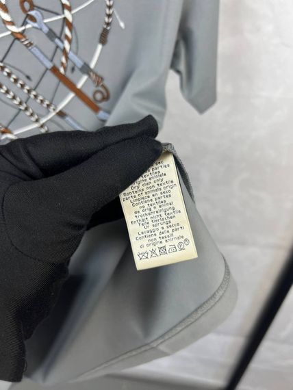 Футболка Hermes сіра з вишивкою f706 | Зображення 3